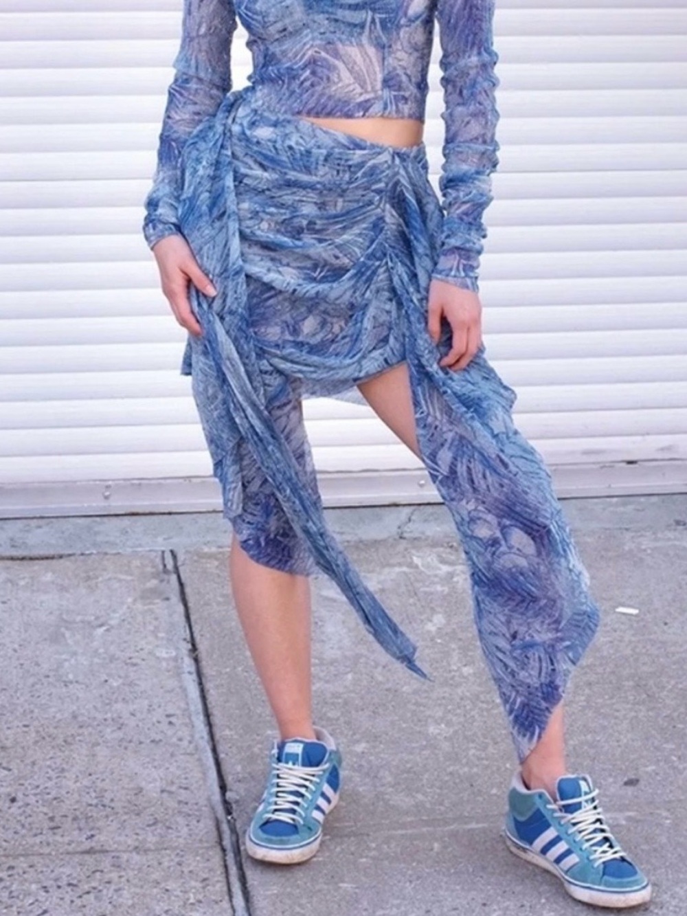 Mia Vesper Blue Cascade Top Skirt Set✨NWT Sz M